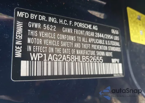 2017 Porsche Macan Gts z USA, uszkodzony, nr VIN WP1AG2A58HLB52655